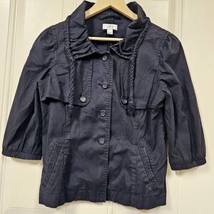 Ann tylor Loft navy blue utility jacket Cardigan Cute Stylish size S